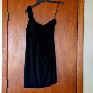 Black one shoulder dress